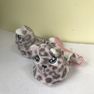 L2D Cat Slippers & Eye Mask Plush Set Girls New